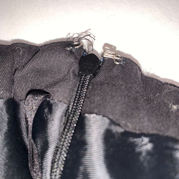 VTG Gap Women's Tweed Midi Black-White Skirt Size 14 Y2K - Picture 6 of 9